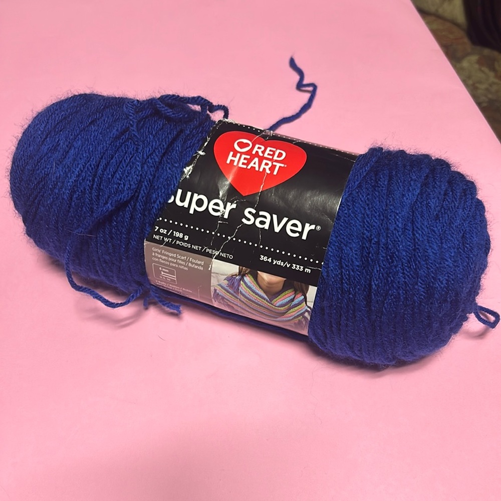 Blue yarn acrylic